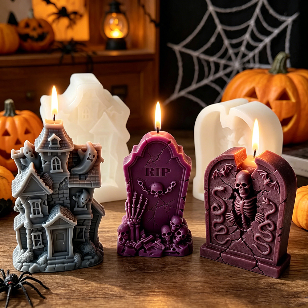 Perfume Fragrance House - Molde de Silicone para Halloween: Lápide,