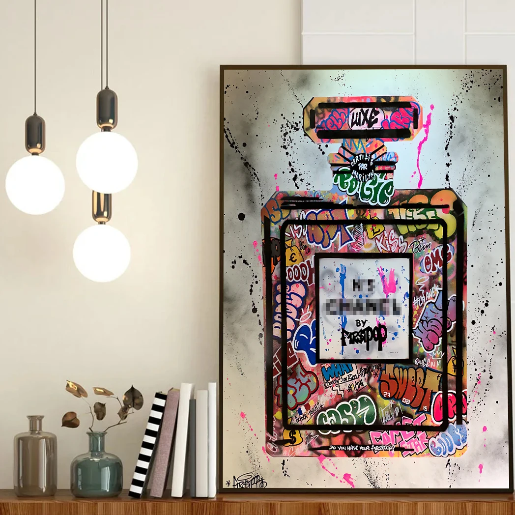Perfume Fragrance House - Abstrato rua graffiti tinta estilo perfume